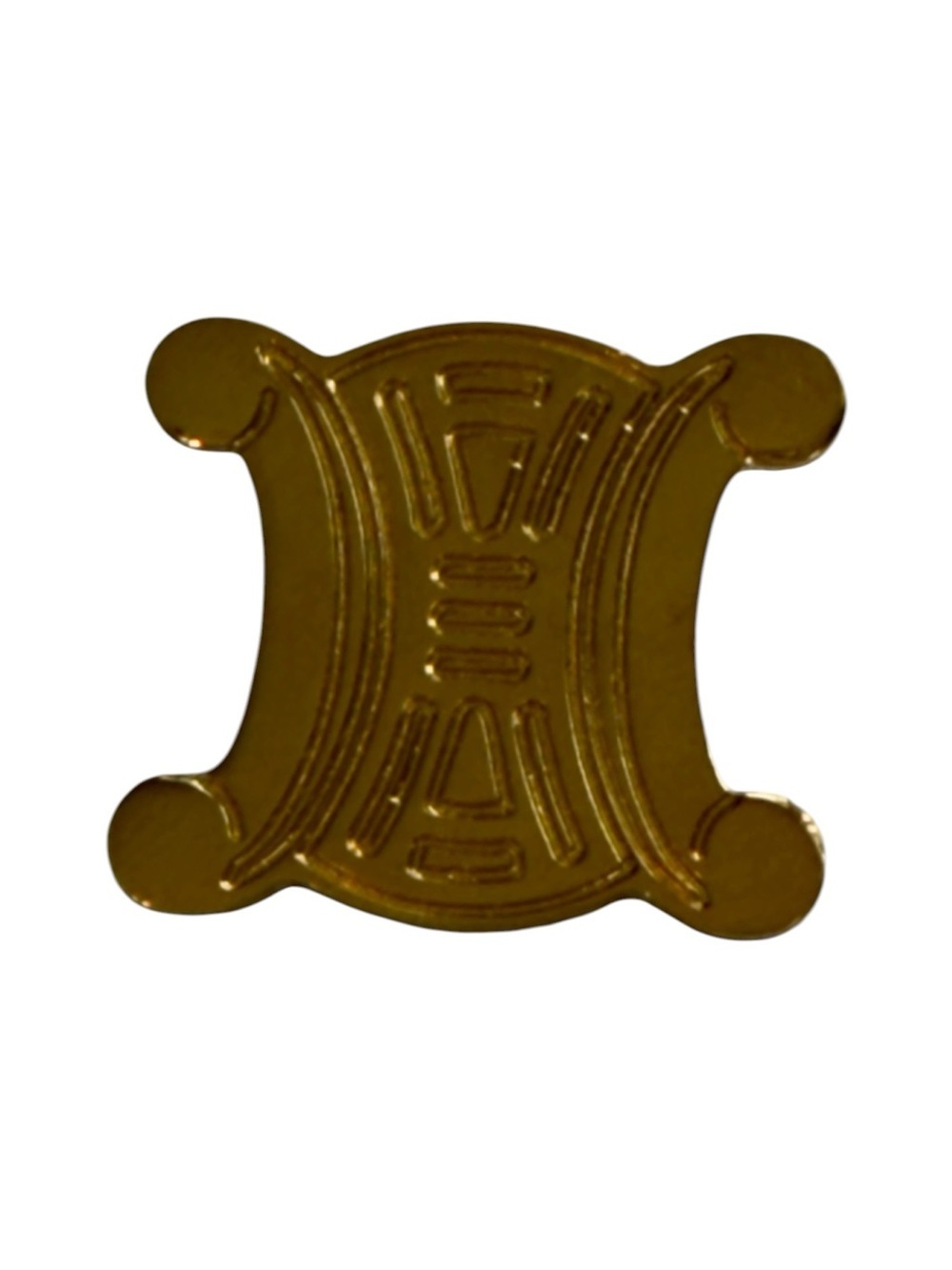Vintage Celine Paris Gold Tone Triomphe Brooch Pin